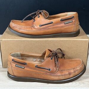 Mephisto Spinnaker Shoes Mens Size 10 Brown Leather Boat Deck Comfort Loafers